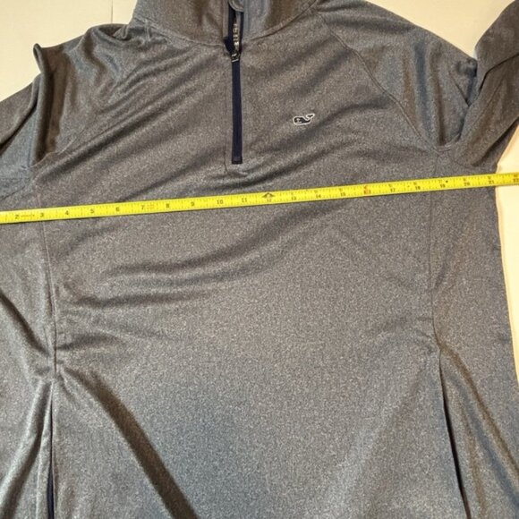 Vineyard Vines Performance Pullover Quarter Zip Lightweight Men Medium Blue Gray - Picture 7 of 11
